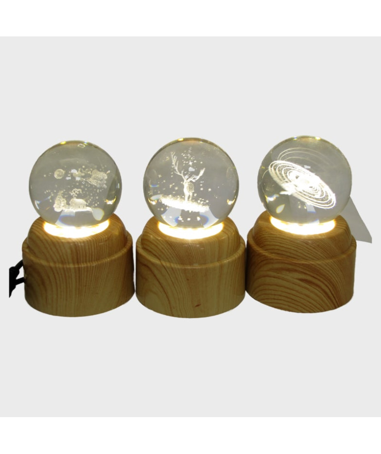 Светильник настольный шар 6 см (Космос) 2503 крутящийся с подсветкой