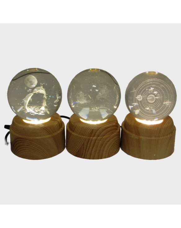 Светильник настольный шар 8 см (Космос) 2504 крутящийся сподсветкой