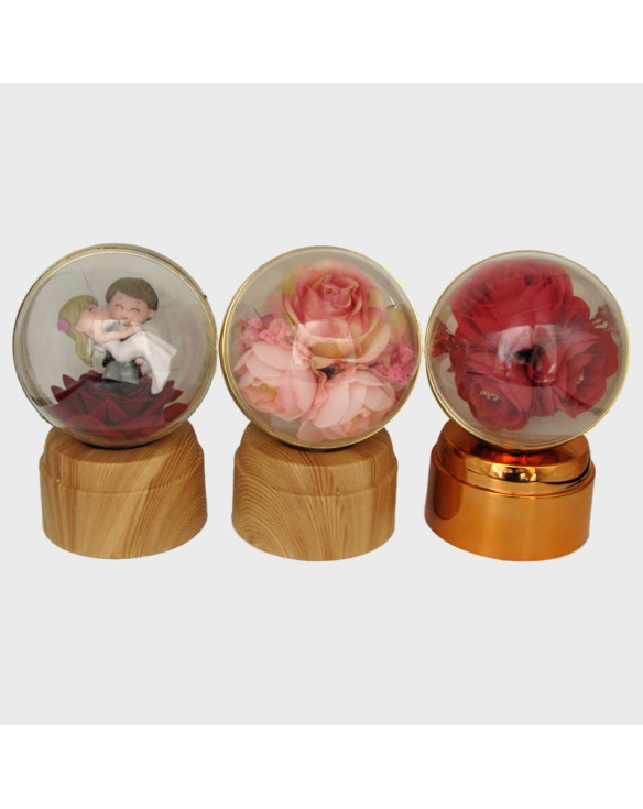 Светильник настольный светодиодный А-1 (пионы/розы) крутящийся 