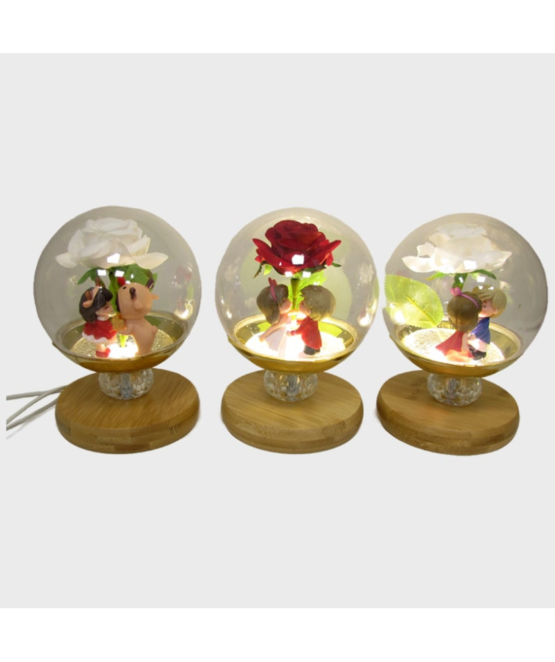 Светильник настольный светодиодный А-2 (розы) шар