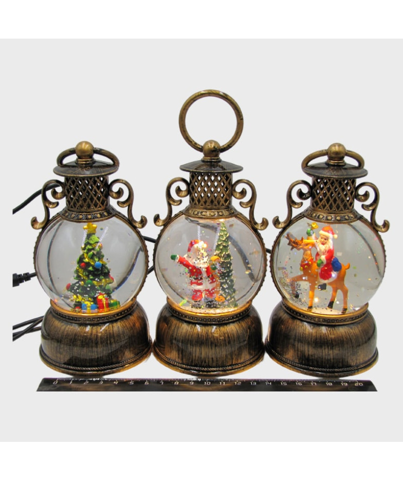 Новогодний фонарь  малый A-21 (лампа) 16см 