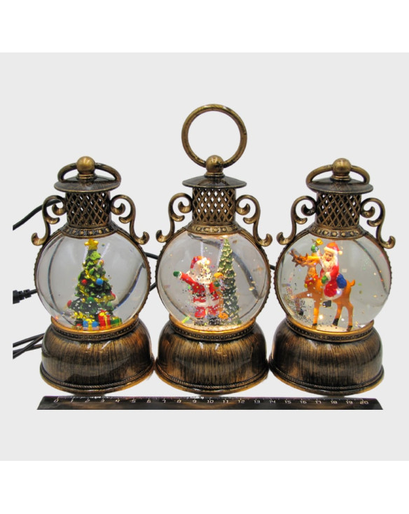 Новогодний фонарь  малый A-21 (лампа) 16см 