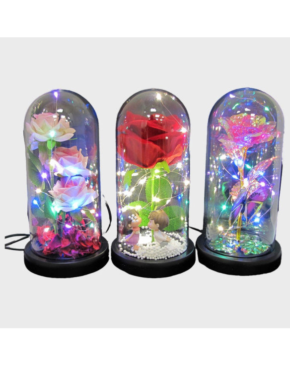 Светильник настольный светодиодный ZP-1/2/3 (розы в колбе)