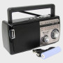 Радиоприёмник RX-M55D 3 band (FM/AM/SW1-2) акк.18650, шнур TYPE-C, с фонарем ??