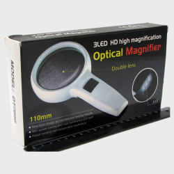 Лупа (110) DT-7666 подсв. 3 ярк. (30-кратн.) от 2AAA