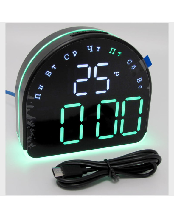 Часы-будильник электронные GH-5522 (зеленые цифры)