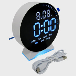 Часы-будильник электронные GH-6680 (синие цифры)