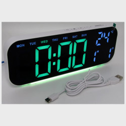 Часы-будильник электронные GH-9015 (зеленые цифры)