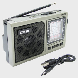 Радиоприёмник MK-998 (FM/AM/SW) USB, TF, встроен. аккум., шнур TYPE-C, Bluetooth ??