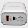 Сетевое зарядное устройство 5V 3A / 9V 2,4A / 12V 1,5A 1USB+PD 45W AR-PD33 белый 3,0 быстрая зарядка