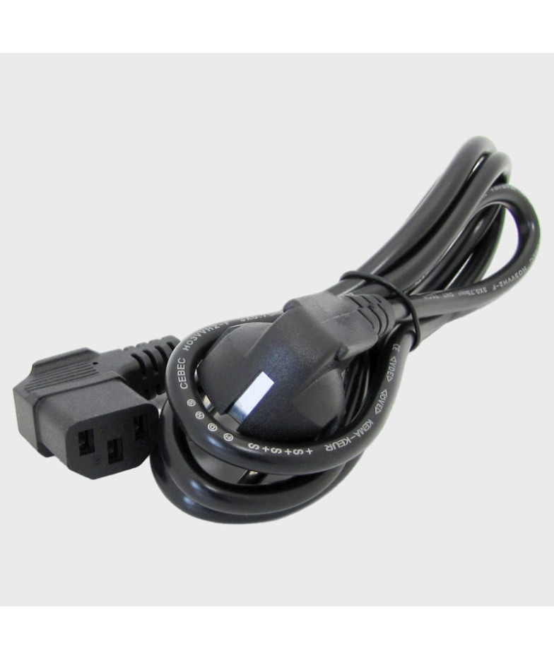 Шнур питания C-13 (C-7) для системного блока угловой 1,5м черный в пакете ??