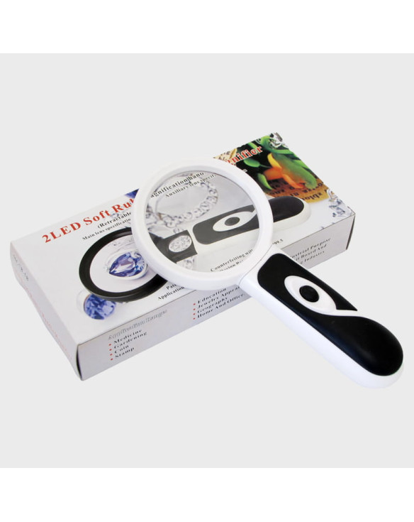 Лупа (75) 7B-5B двойная с подсветкой 2 лампы