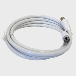 Кабель антенный TV-02 (ТВ гнездо - ТВ штекер) 1,5м белый