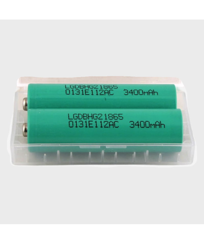 Аккумулятор 18650 3200-3400mA LGDBH2 (по 2шт) бытовые зеленые