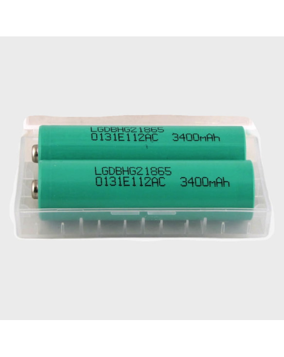 Аккумулятор 18650 3200-3400mA LGDBH2 (по 2шт) бытовые зеленые