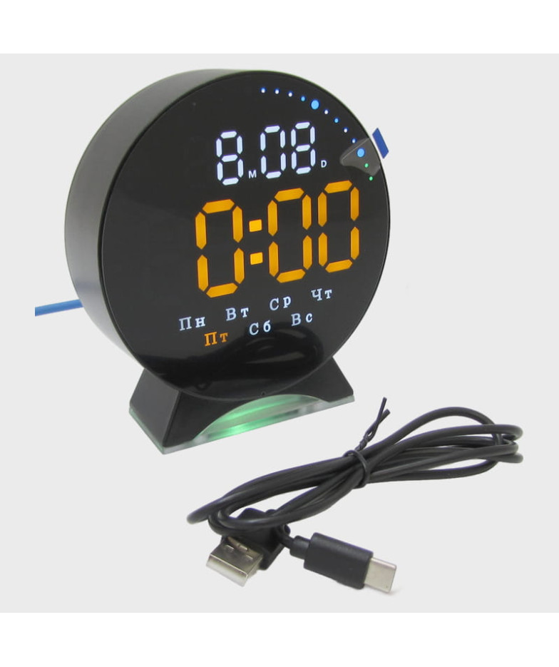 Часы-будильник электронные GH-5521 (оранжевые цифры)