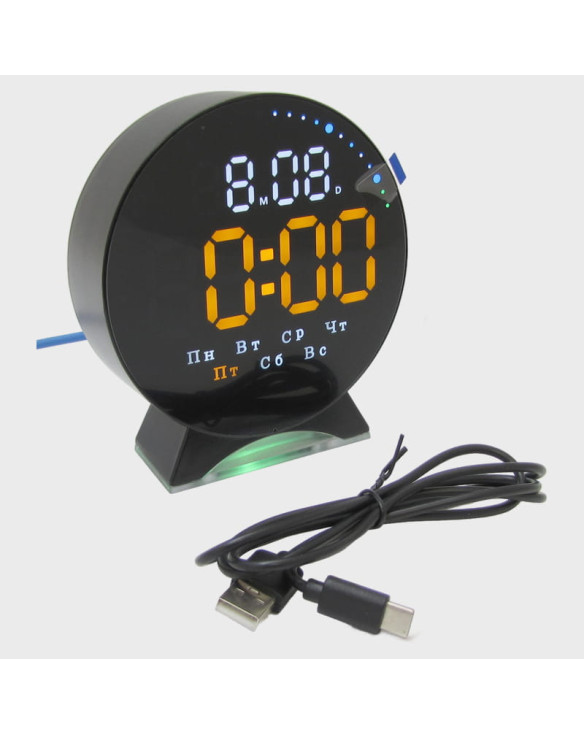 Часы-будильник электронные GH-5521 (оранжевые цифры)