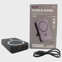 PowerBank J-243 Hoco беспроводная зарядка с подставкой 20000mAh 22.5W 2 USB  QC3.0