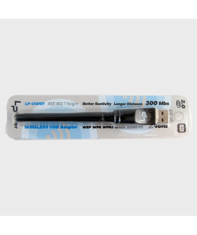 Адаптер USB-WiFi LP-UW07 (чип MKT7601) 300Mbps/2,4GHz