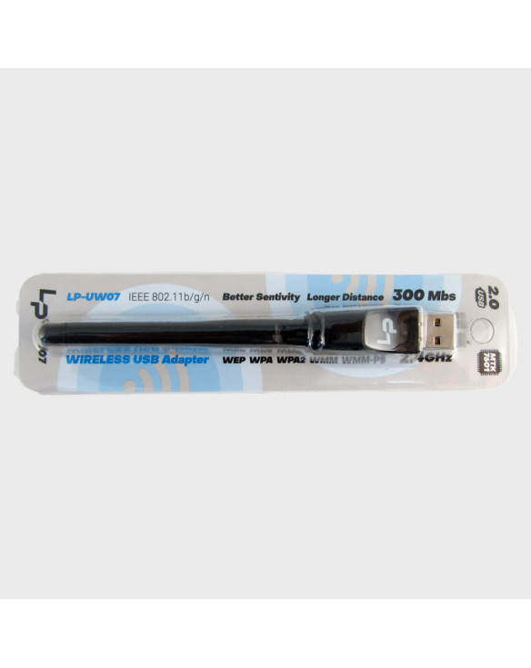 Адаптер USB-WiFi LP-UW07 (чип MKT7601) 300Mbps/2,4GHz