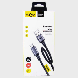 Кабель TYPE-C 1м S-211 60W 6A KLGO