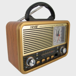 Радиоприёмник NS-8898B (FM/AM/SW) USB, TF, аккум.18650/2R20, шнур microUSB, с часами ??