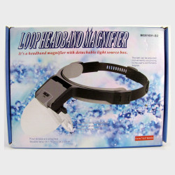 Очки-лупа MG-81001B2 (1X/1.7X/2X/2,5X/3,5X/4X) 2 лампы, 2AAA