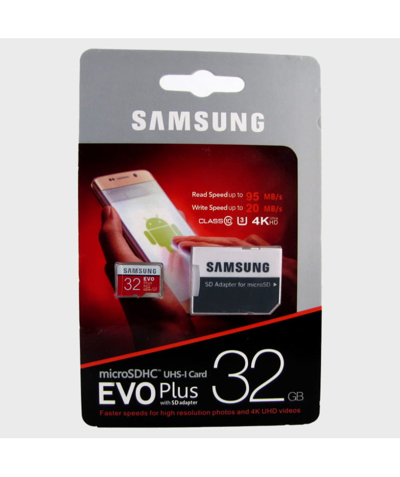 Карта памяти microSD Samsung 32Gb с адаптером SD, класс 10