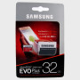 Карта памяти microSD Samsung 32Gb с адаптером SD, класс 10