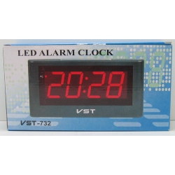 Часы-буд. электронные VST-732-2 (зел. циф.)