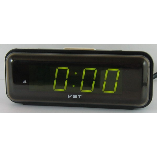 Часы-буд. электронные VST-738-2 (зел. циф.)