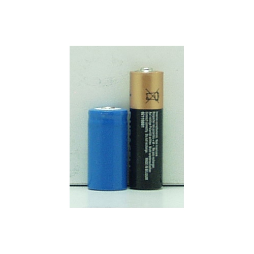 Аккумулятор для фонарика №16340 3,7V 1500(3800)mA