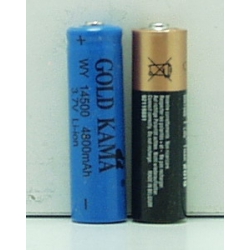 Аккумулятор для фонарика №14500 3,7V 1600(4500)mA