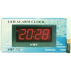 Часы-буд. электронные VST-732-4 (ярк. зел. циф.)