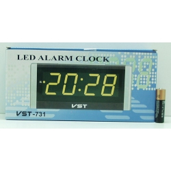 Часы-буд. электронные VST-731-4 (ярк. зел. циф.)